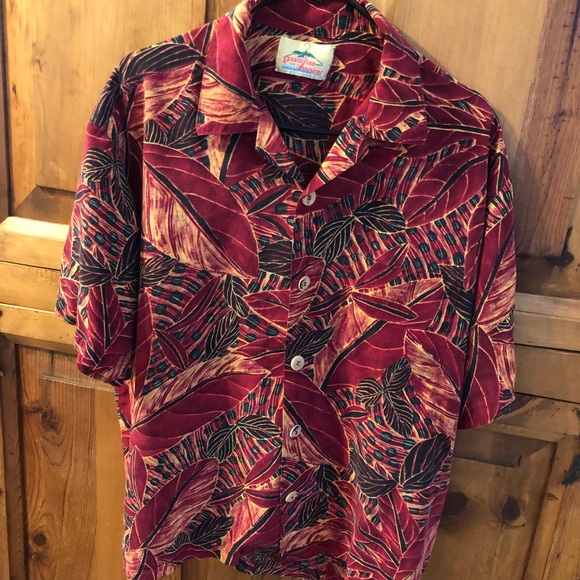 Vintage Paradise on a Hanger Silk Hawaiian Shirt in EUC in XL - Picture 1 of 5
